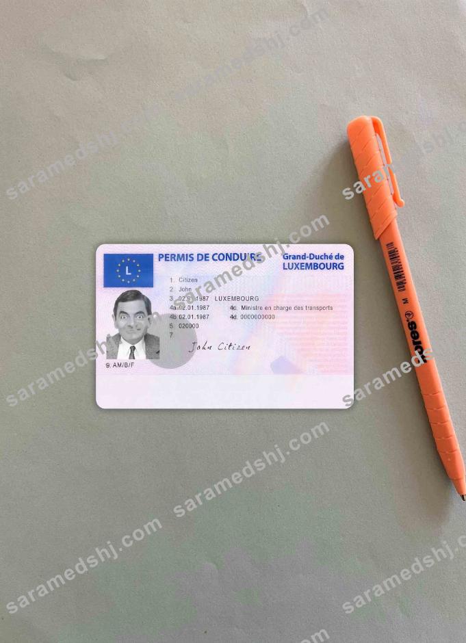 Luxembourg driving license photolook FRONT